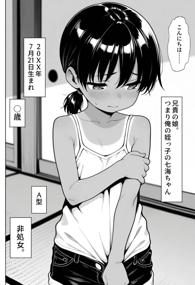 姪っ子と夏休み〜七海ちゃん禁断の自由研究〜【ふたりだけの、ないしょの田舎で】【モザイク版】 サンプル5ページ