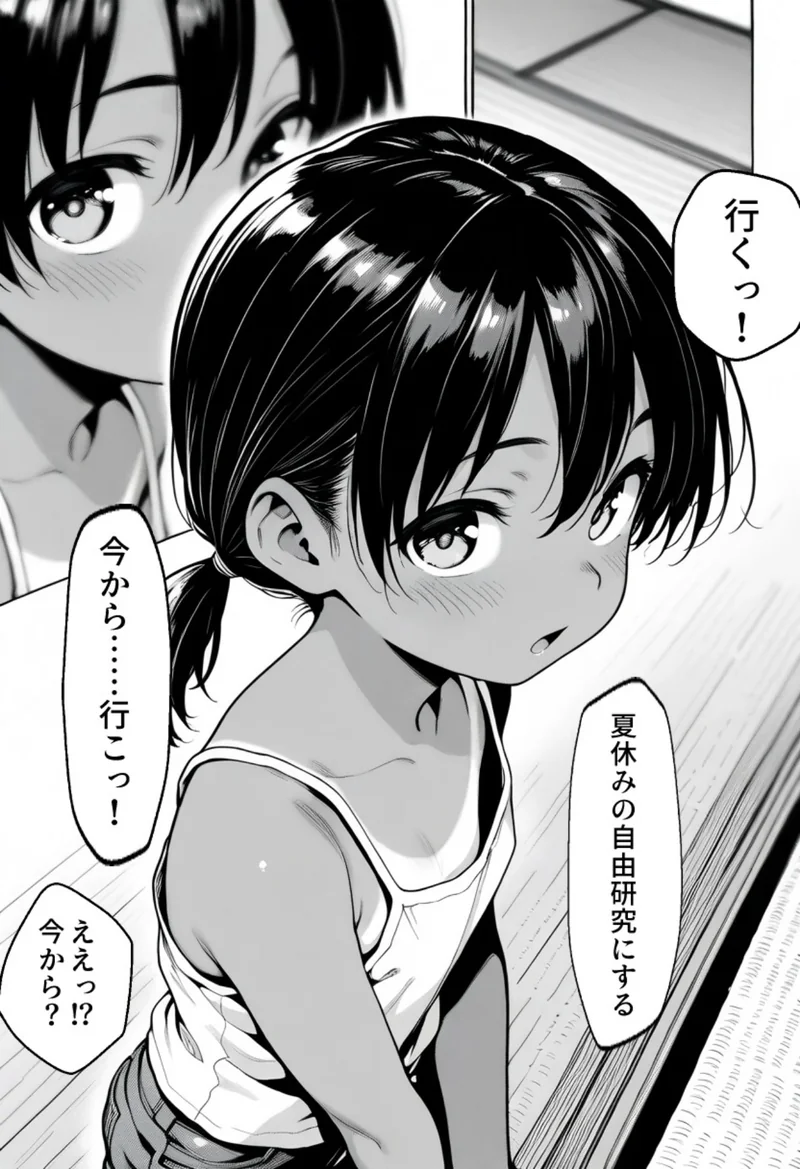 姪っ子と夏休み〜七海ちゃん禁断の自由研究〜【ふたりだけの、ないしょの田舎で】【モザイク版】 サンプル8ページ