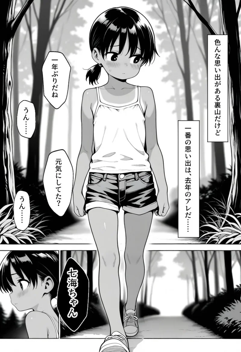 姪っ子と夏休み〜七海ちゃん禁断の自由研究〜【ふたりだけの、ないしょの田舎で】【モザイク版】 サンプル10ページ