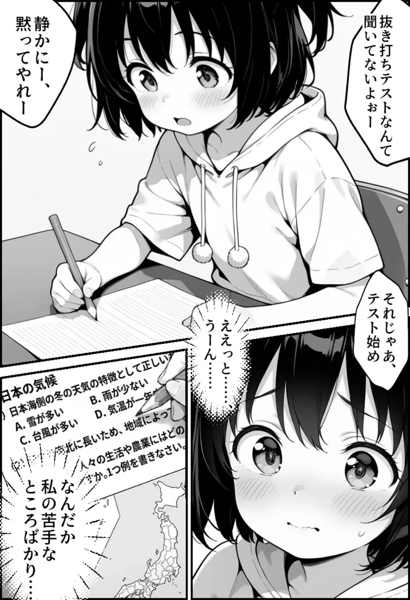 抜き打ち小テスト〜放課後の罰授業〜【モザイク版】 サンプル2ページ