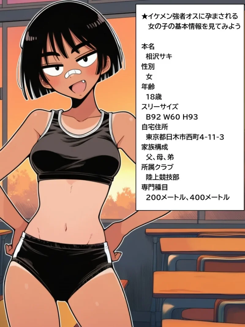 キミの子どもを孕ませて。ボーイッシュ陸上女子がイケメンに無責任中出しされて妊娠するまで【モザイク版】（単話） サンプル1ページ