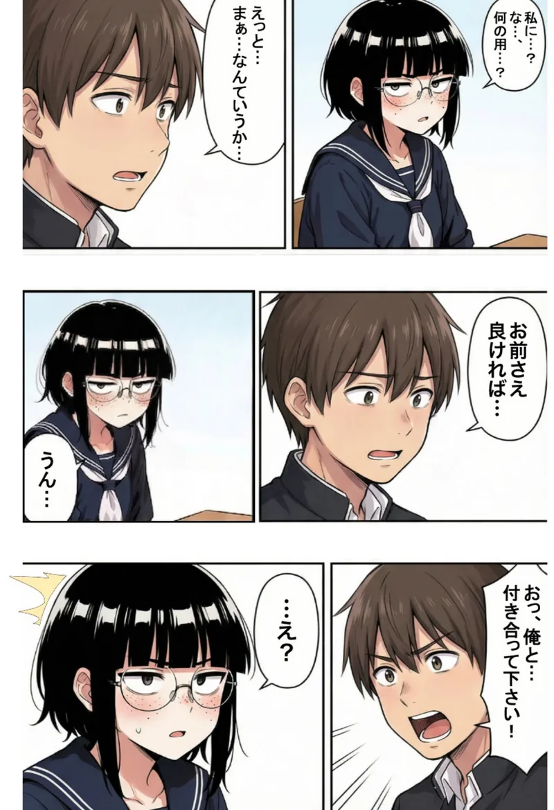 ブスな女子校生とヤって童貞を捨てる話（単話）【棒消し修正版】（単話） サンプル3ページ